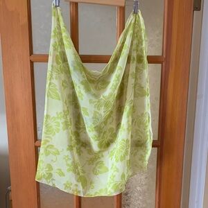 3/25$ Floral Bright Green sarong wrap